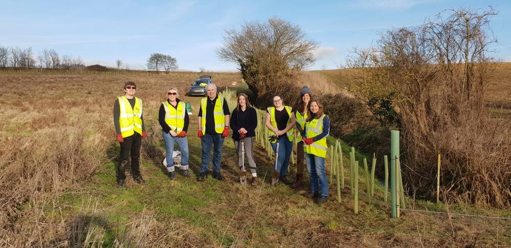Tree planting at the Wildfell Centre for Environmental Recovery
